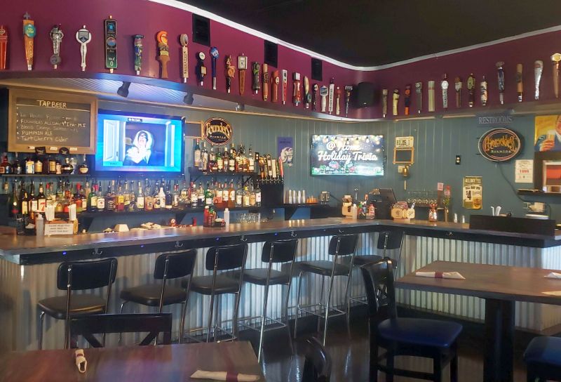 The Indoor pub bar at Off the Hook Bar and Grill in Key West