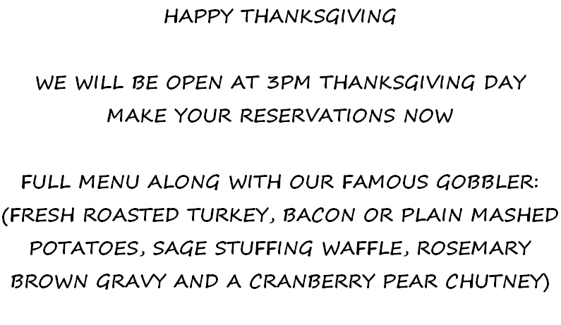 Information for thanksgiving